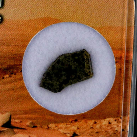 Mars Rock Martian Meteorite Amgala 001 Shergottite Olivine-Phyric Display - Fossil Age Minerals