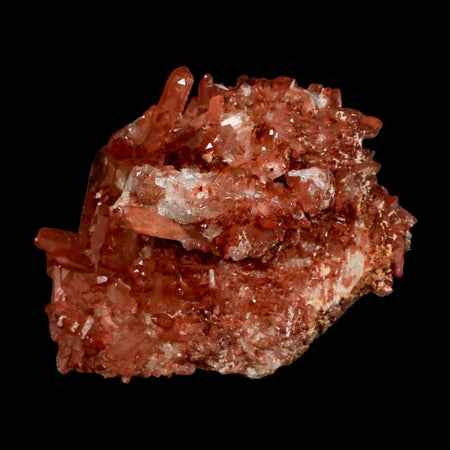 3.9" Natural Red Ferruginous Quartz Crystal Cluster Mineral Specimen Meknes Morocco