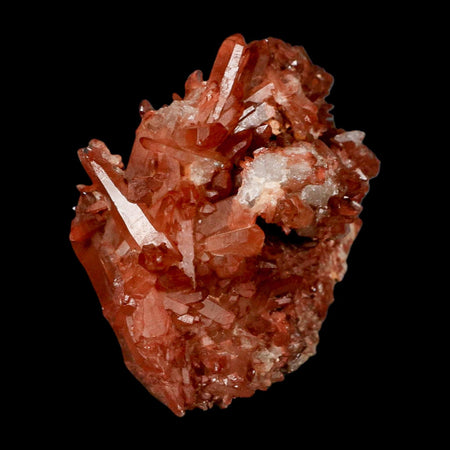 3.9" Natural Red Ferruginous Quartz Crystal Cluster Mineral Specimen Meknes Morocco