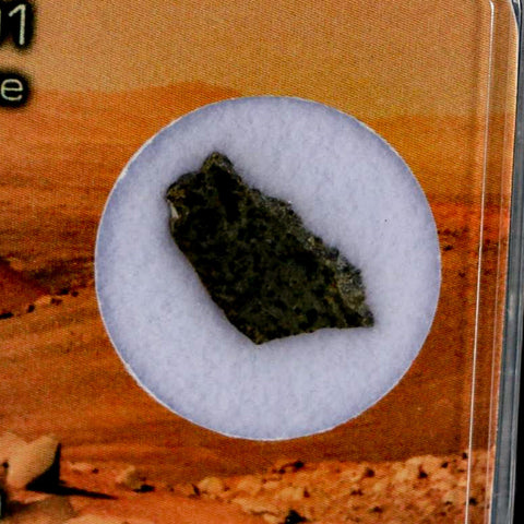 Mars Rock Martian Meteorite Amgala 001 Shergottite Olivine-Phyric Display - Fossil Age Minerals