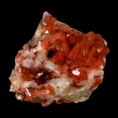 6.1" Natural Red Ferruginous Quartz Crystal Cluster Mineral Specimen Meknes Morocco