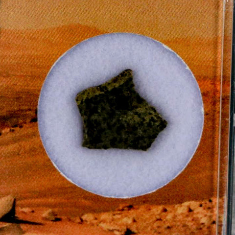 Mars Rock Martian Meteorite Amgala 001 Shergottite Olivine-Phyric Display - Fossil Age Minerals