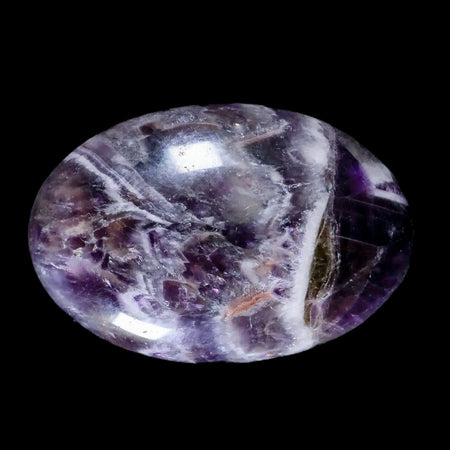 2.4" Chevron Amethyst Polished Crystal Mineral Palm Stone Specimen Brazil