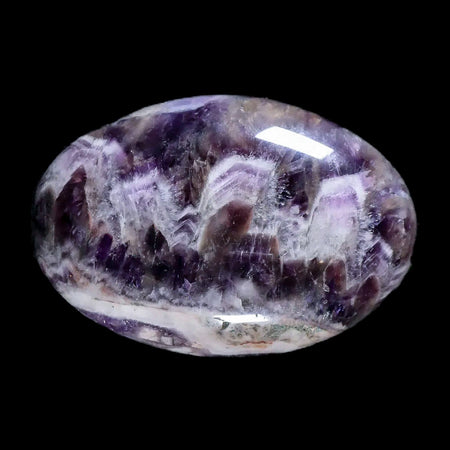 2.4" Chevron Amethyst Polished Crystal Mineral Palm Stone Specimen Brazil