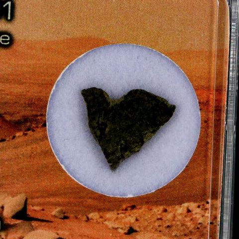 Mars Rock Martian Meteorite Amgala 001 Shergottite Olivine-Phyric Display - Fossil Age Minerals