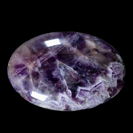 2.4" Chevron Amethyst Polished Crystal Mineral Palm Stone Specimen Brazil