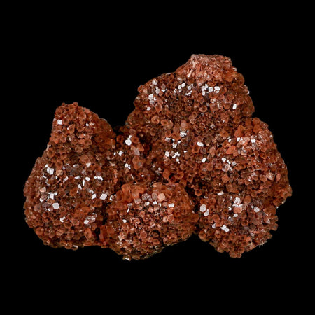 3.8" Aragonite Mineral Red Crystal Cluster Specimen Tazouta Morocco