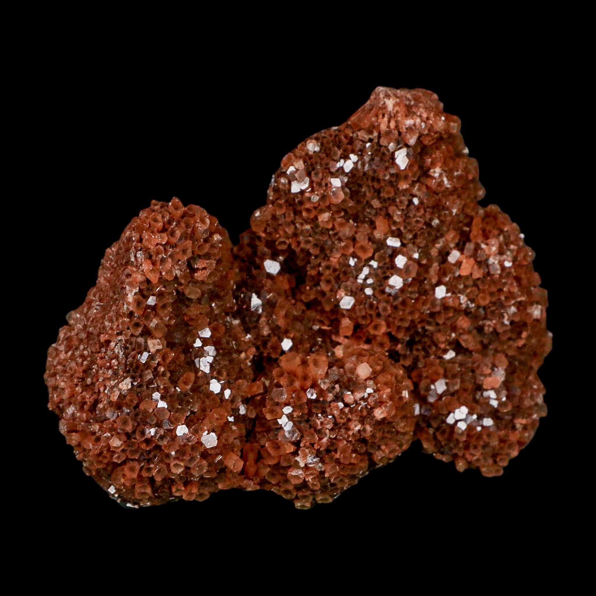 3.8" Aragonite Mineral Red Crystal Cluster Specimen Tazouta Morocco - Fossil Age Minerals