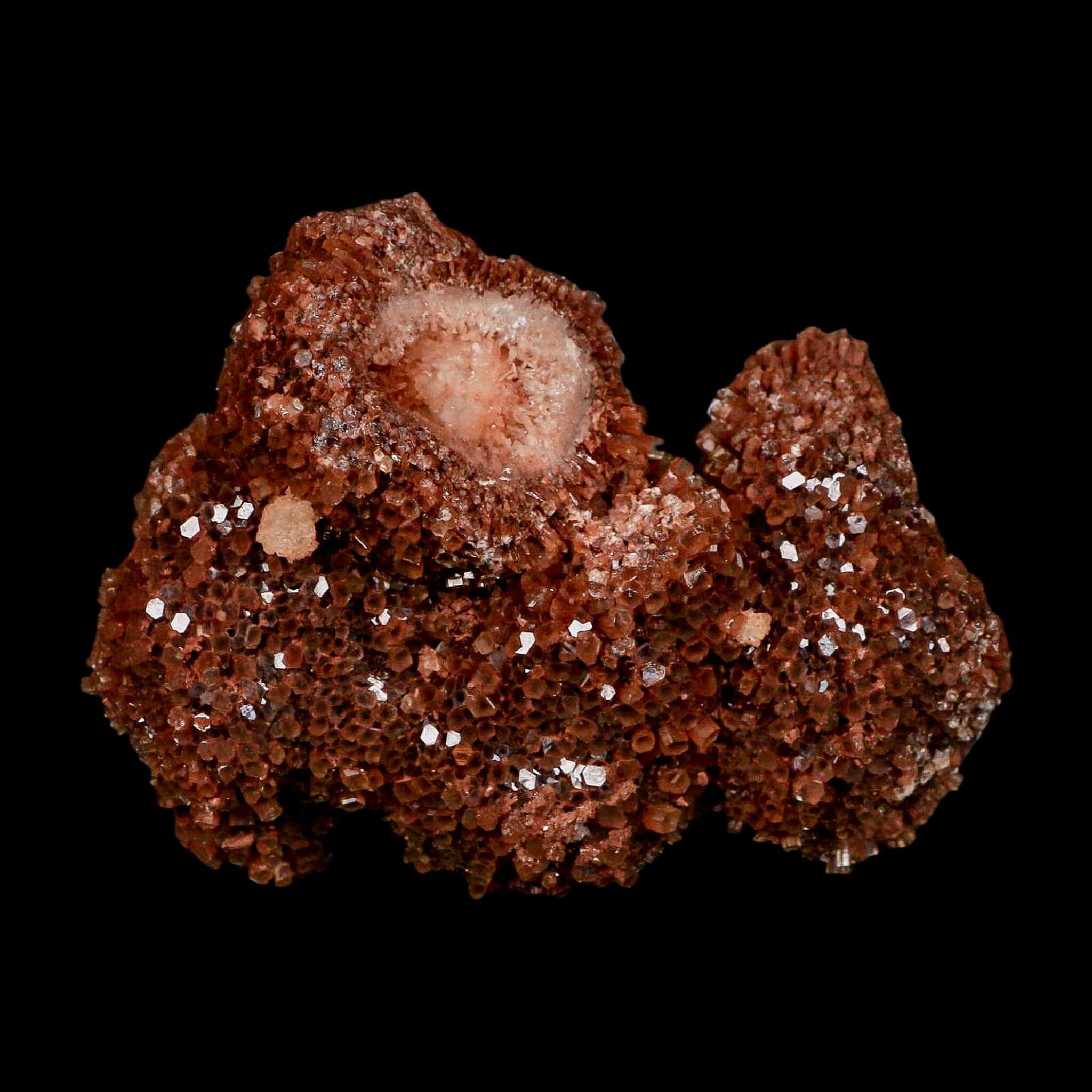 3.8" Aragonite Mineral Red Crystal Cluster Specimen Tazouta Morocco - Fossil Age Minerals