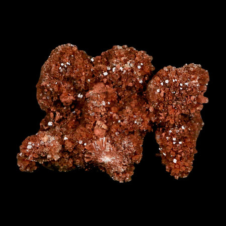 3.9" Aragonite Mineral Red Crystal Cluster Specimen Tazouta Morocco