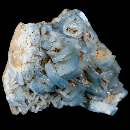 3.6" Ice Blue Tabular Barite Blades Crystal Mineral Specimen Meknes-Tafilalet  Morocco