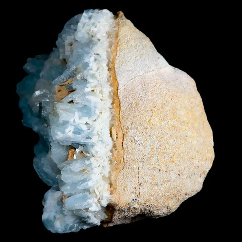 3.6" Ice Blue Tabular Barite Blades Crystal Mineral Specimen Meknes-Tafilalet  Morocco - Fossil Age Minerals