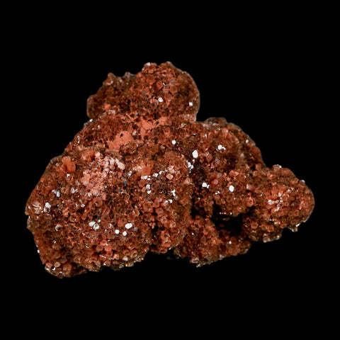 3.8" Aragonite Mineral Red Crystal Cluster Specimen Tazouta Morocco - Fossil Age Minerals