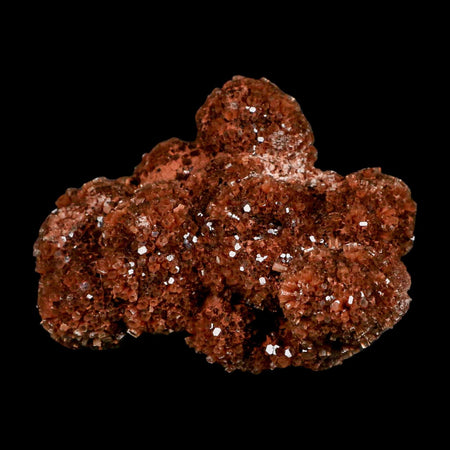 3.8" Aragonite Mineral Red Crystal Cluster Specimen Tazouta Morocco