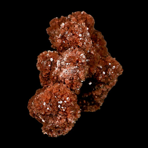 4.8" Aragonite Mineral Red Crystal Cluster Specimen Tazouta Morocco - Fossil Age Minerals