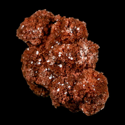 4.8" Aragonite Mineral Red Crystal Cluster Specimen Tazouta Morocco - Fossil Age Minerals