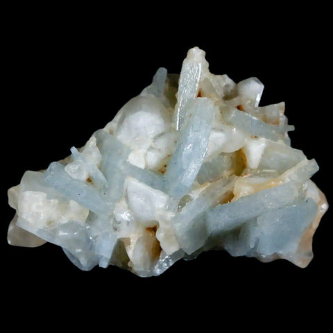 2.1" Ice Blue Tabular Barite Blades Crystal Mineral Specimen Meknes-Tafilalet  Morocco - Fossil Age Minerals