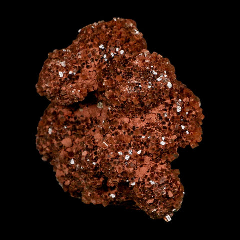 3.8" Aragonite Mineral Red Crystal Cluster Specimen Tazouta Morocco - Fossil Age Minerals