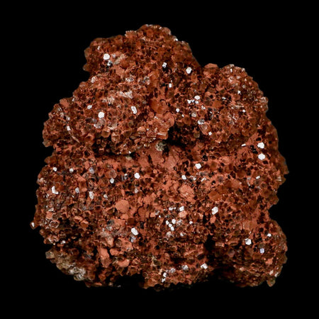 3.8" Aragonite Mineral Red Crystal Cluster Specimen Tazouta Morocco