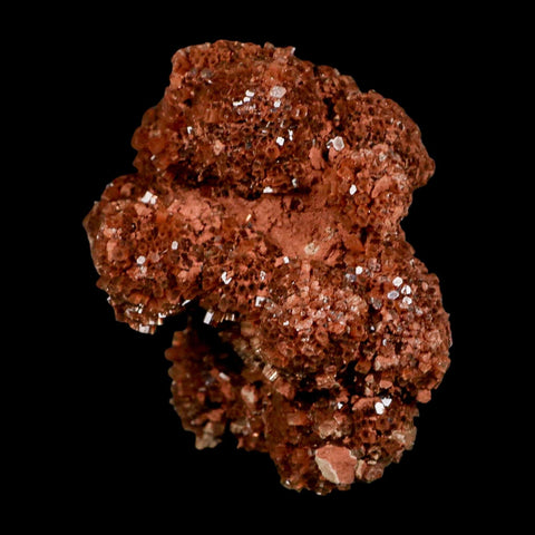 3.8" Aragonite Mineral Red Crystal Cluster Specimen Tazouta Morocco - Fossil Age Minerals