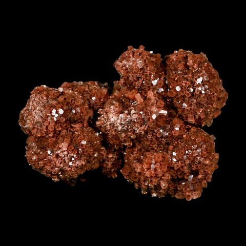 4" Aragonite Mineral Red Crystal Cluster Specimen Tazouta Morocco - Fossil Age Minerals