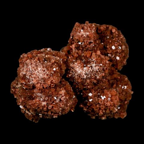 4" Aragonite Mineral Red Crystal Cluster Specimen Tazouta Morocco - Fossil Age Minerals