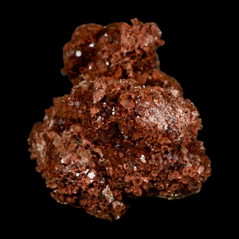 4" Aragonite Mineral Red Crystal Cluster Specimen Tazouta Morocco - Fossil Age Minerals