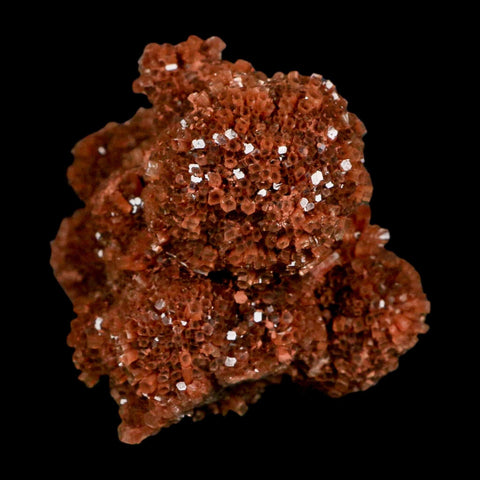 4" Aragonite Mineral Red Crystal Cluster Specimen Tazouta Morocco - Fossil Age Minerals