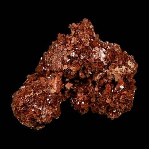 3.6" Aragonite Mineral Red Crystal Cluster Specimen Tazouta Morocco - Fossil Age Minerals