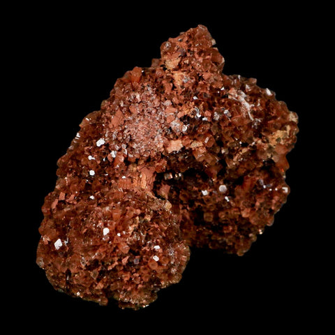 3.6" Aragonite Mineral Red Crystal Cluster Specimen Tazouta Morocco - Fossil Age Minerals