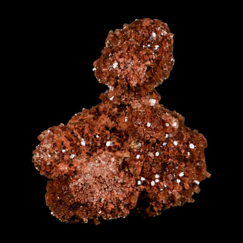 3.9" Aragonite Mineral Red Crystal Cluster Specimen Tazouta Morocco - Fossil Age Minerals