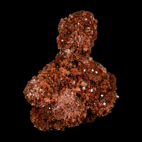 3.9" Aragonite Mineral Red Crystal Cluster Specimen Tazouta Morocco - Fossil Age Minerals