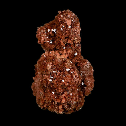 3.9" Aragonite Mineral Red Crystal Cluster Specimen Tazouta Morocco - Fossil Age Minerals