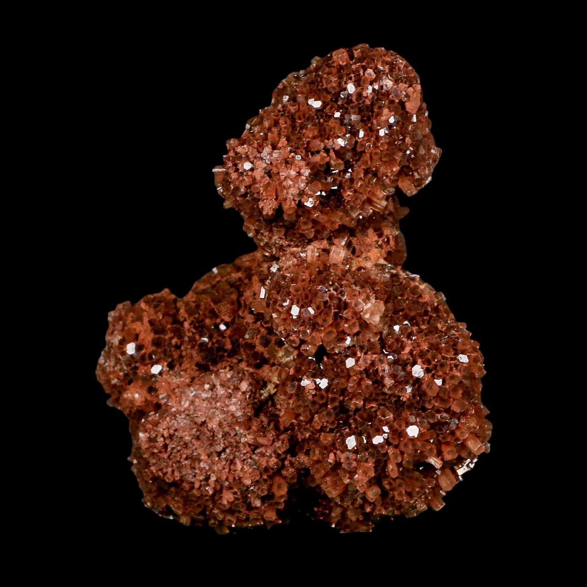 3.9" Aragonite Mineral Red Crystal Cluster Specimen Tazouta Morocco - Fossil Age Minerals