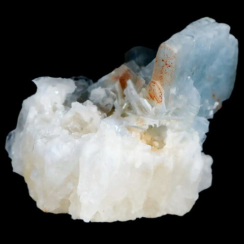 2" Ice Blue Tabular Barite Blades Crystal Mineral Specimen Meknes-Tafilalet  Morocco - Fossil Age Minerals