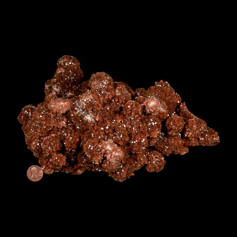 9.5" Aragonite Mineral Red Crystal Cluster Specimen Tazouta Morocco - Fossil Age Minerals