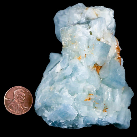 3" Ice Blue Tabular Barite Blades Crystal Mineral Specimen Meknes-Tafilalet  Morocco - Fossil Age Minerals