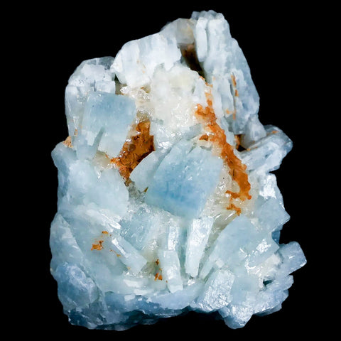 3" Ice Blue Tabular Barite Blades Crystal Mineral Specimen Meknes-Tafilalet  Morocco - Fossil Age Minerals