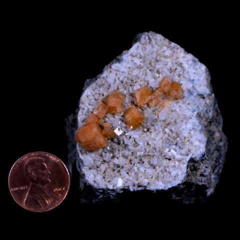 2.1" Orange Chabazite Zeolite Mineral Specimen Er Rachidia Province, Morocco - Fossil Age Minerals