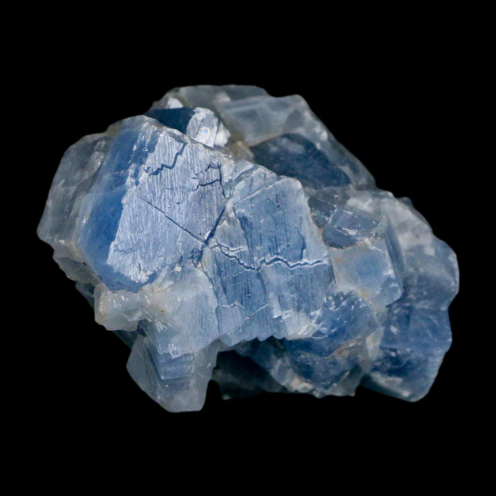 2" Natural Rough Ice Blue Calcite Crystal Mineral Specimen Nuevo Leon Mexico - Fossil Age Minerals