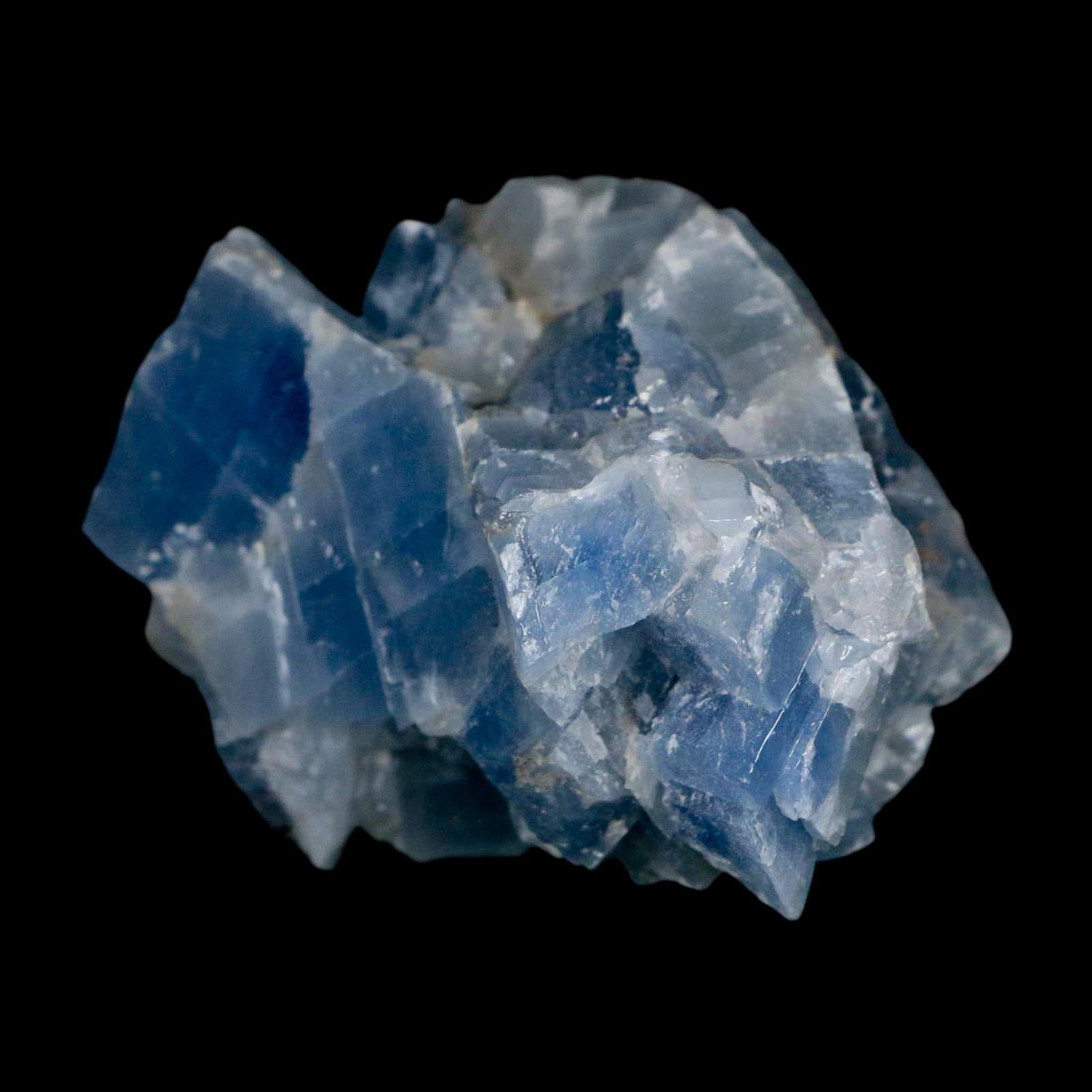 2" Natural Rough Ice Blue Calcite Crystal Mineral Specimen Nuevo Leon Mexico - Fossil Age Minerals