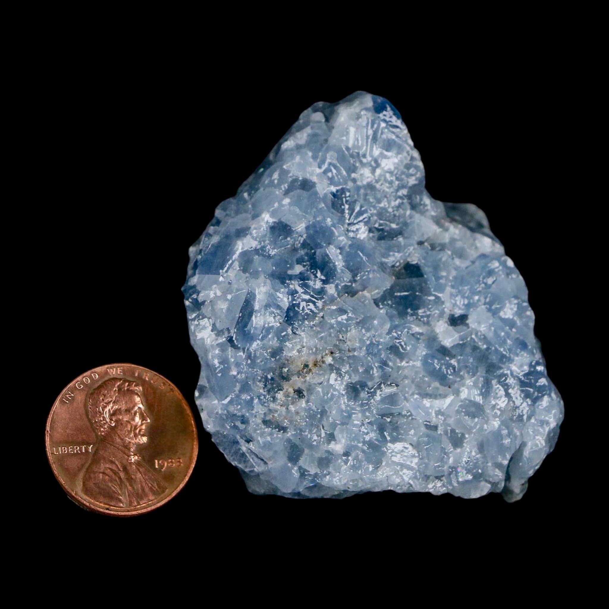 2" Natural Rough Ice Blue Calcite Crystal Mineral Specimen Nuevo Leon Mexico - Fossil Age Minerals