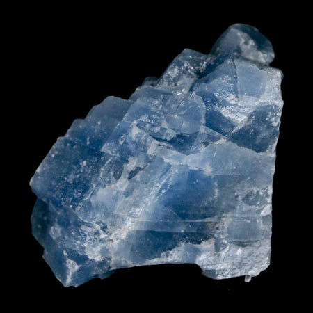1.8" Natural Rough Ice Blue Calcite Crystal Mineral Specimen Nuevo Leon Mexico