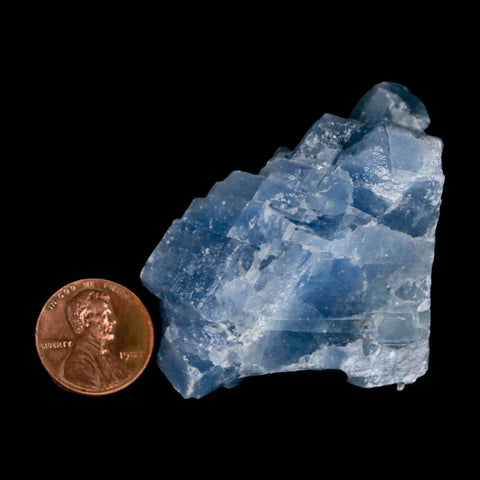 1.8" Natural Rough Ice Blue Calcite Crystal Mineral Specimen Nuevo Leon Mexico - Fossil Age Minerals