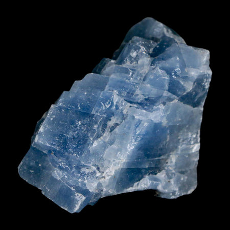 1.8" Natural Rough Ice Blue Calcite Crystal Mineral Specimen Nuevo Leon Mexico
