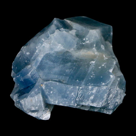 2.1" Natural Rough Ice Blue Calcite Crystal Mineral Specimen Nuevo Leon Mexico