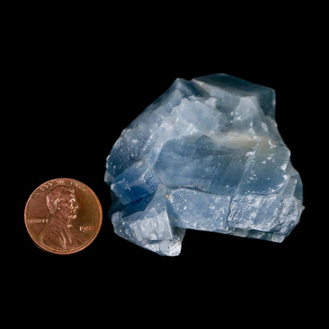 2.1" Natural Rough Ice Blue Calcite Crystal Mineral Specimen Nuevo Leon Mexico - Fossil Age Minerals