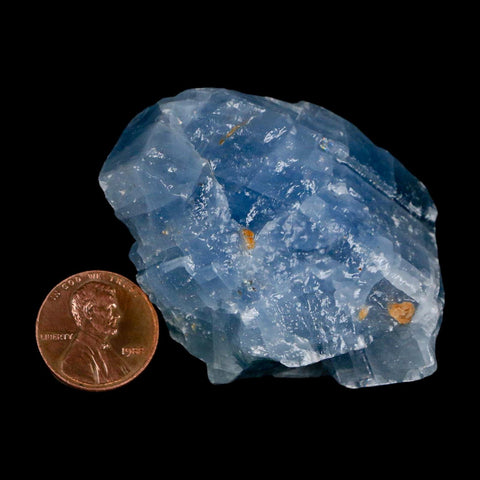 2.3" Natural Rough Ice Blue Calcite Crystal Mineral Specimen Nuevo Leon Mexico - Fossil Age Minerals