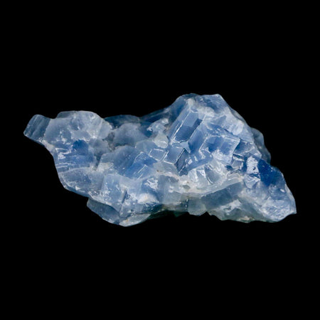 2.6" Natural Rough Ice Blue Calcite Crystal Mineral Specimen Nuevo Leon Mexico