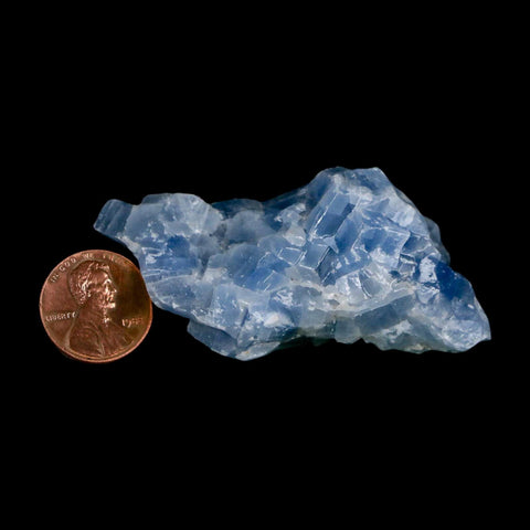 2.6" Natural Rough Ice Blue Calcite Crystal Mineral Specimen Nuevo Leon Mexico - Fossil Age Minerals